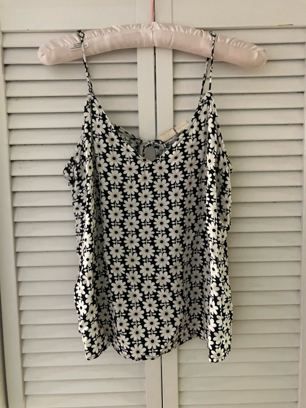 Levi’s Black and White Floral Summer Cami Tank Top